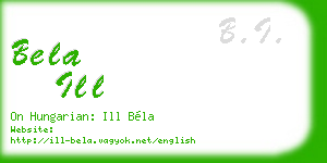 bela ill business card